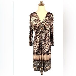 BOSTON PROPER JUNGLE MIX PRINT DRESS - SIZE XXS - GORGEOUS!